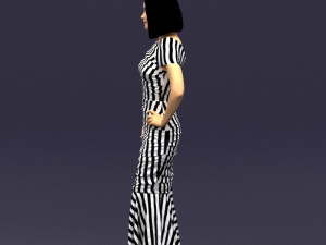 striped woman 0395 3d print ready 3D प्रिंट मॉडल
