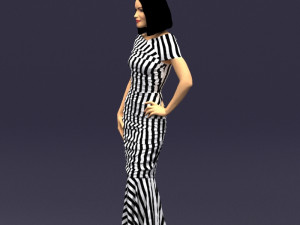 striped woman 0395 3d print ready 3D प्रिंट मॉडल