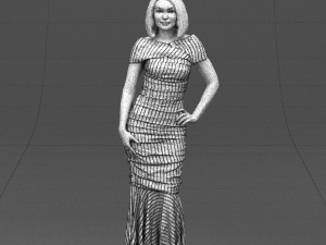 striped woman 0395 3d print ready 3D प्रिंट मॉडल