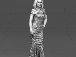 striped woman 0395 3d print ready 3D प्रिंट मॉडल