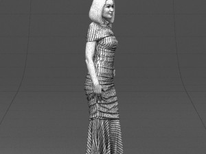 striped woman 0395 3d print ready 3D प्रिंट मॉडल