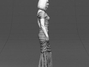 striped woman 0395 3d print ready 3D प्रिंट मॉडल