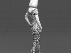 striped woman 0395 3d print ready 3D प्रिंट मॉडल