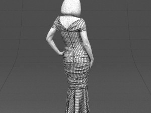 striped woman 0395 3d print ready 3D प्रिंट मॉडल