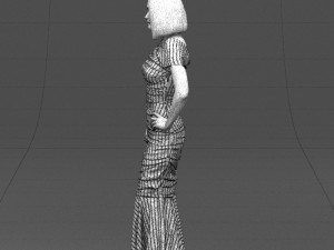 striped woman 0395 3d print ready 3D प्रिंट मॉडल