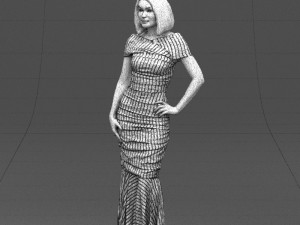 striped woman 0395 3d print ready 3D प्रिंट मॉडल