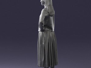 woman in gray skirt 0390 3D Модель