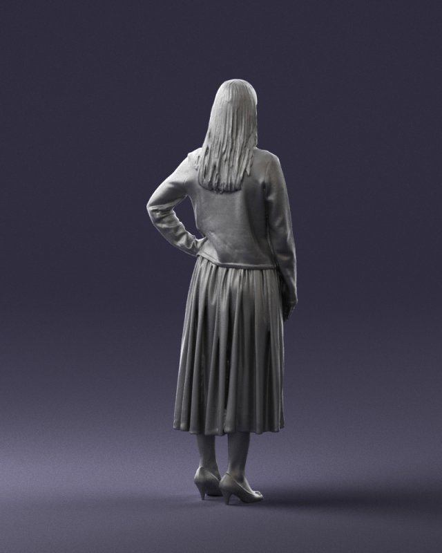 Gray cheap skirt 3d