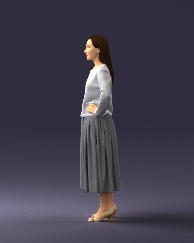 Gray sales skirt 3d