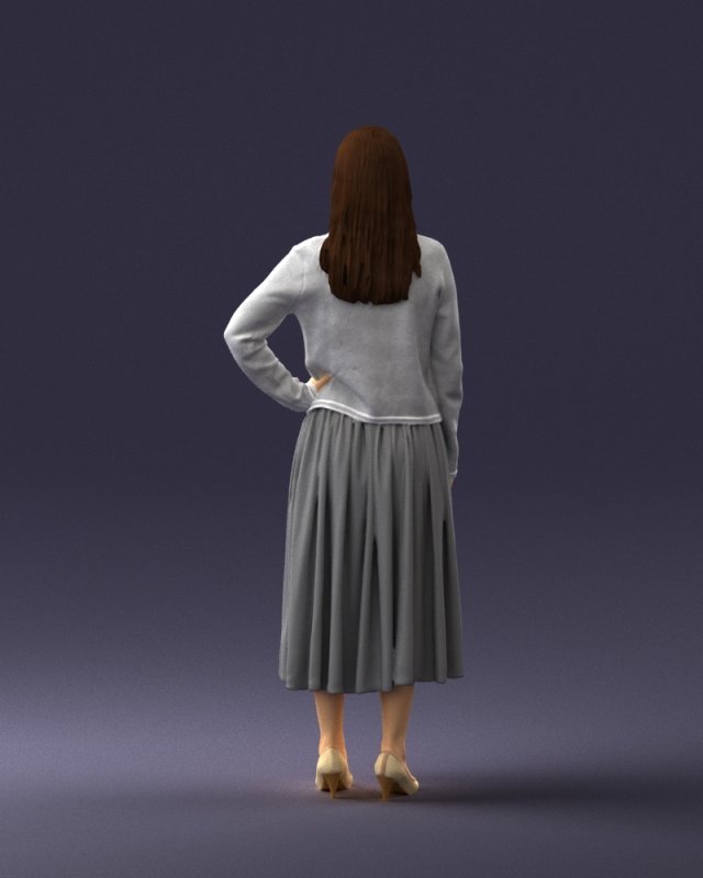 Sweater with skirt 3d shop print