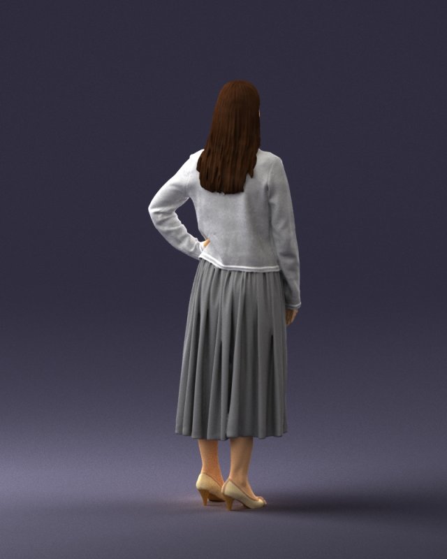 Gray sales skirt 3d