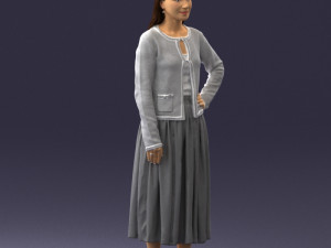 woman in gray skirt 0390 3d print ready 3D 프린트 모델