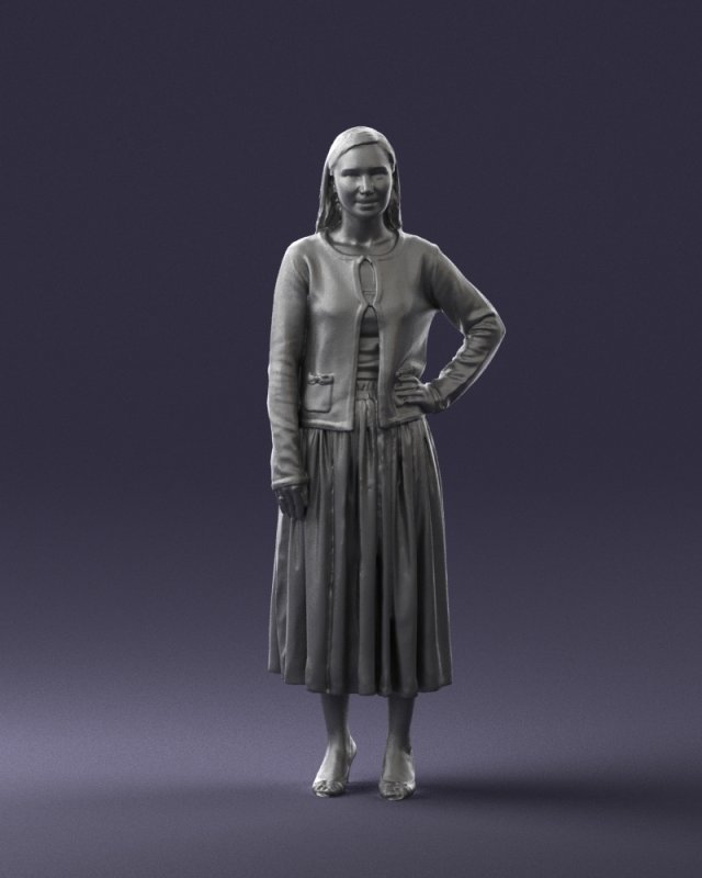 Gray sales skirt 3d