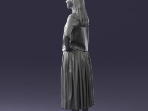 woman in gray skirt 0390 3d print ready 3D Print Model