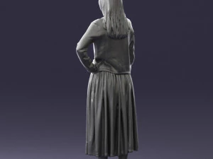 woman in gray skirt 0390 3d print ready 3D Print Model