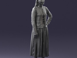 woman in gray skirt 0390 3d print ready 3D 프린트 모델