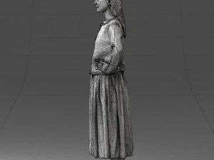 woman in gray skirt 0390 3d print ready 3D Print Model