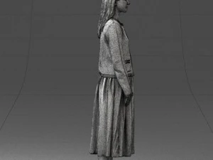 woman in gray skirt 0390 3d print ready 3D Print Model
