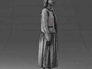 woman in gray skirt 0390 3d print ready 3D Print Model