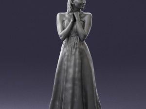 bride in white dress 0388 3Dモデル