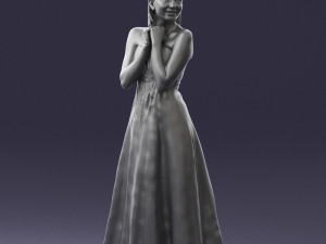 bride in white dress 0388 3Dモデル