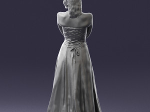 bride in white dress 0388 3Dモデル