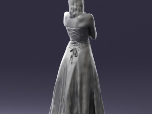 bride in white dress 0388 3Dモデル