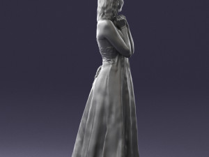 bride in white dress 0388 3Dモデル