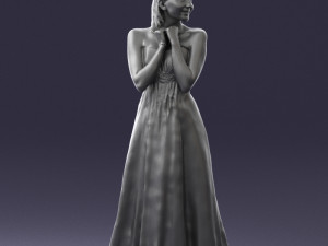 bride in white dress 0388 3Dモデル