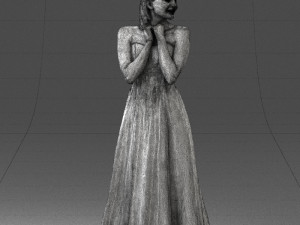 bride in white dress 0388 3Dモデル
