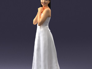 bride in white dress 0388 3d print ready 3D प्रिंट मॉडल