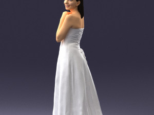 bride in white dress 0388 3d print ready 3D प्रिंट मॉडल