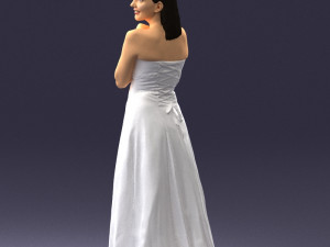 bride in white dress 0388 3d print ready 3D प्रिंट मॉडल
