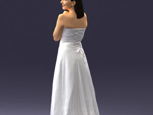 bride in white dress 0388 3d print ready 3D Print Model