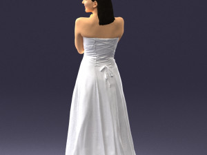 bride in white dress 0388 3d print ready 3D प्रिंट मॉडल