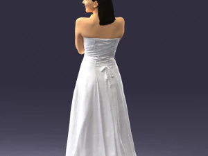 bride in white dress 0388 3d print ready 3D Print Model