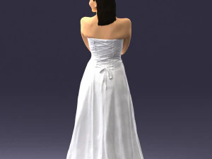 bride in white dress 0388 3d print ready 3D Print Model