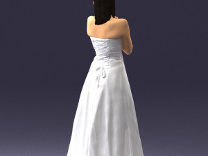 bride in white dress 0388 3d print ready 3D प्रिंट मॉडल
