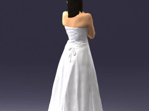 bride in white dress 0388 3d print ready 3D Print Model