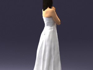 bride in white dress 0388 3d print ready 3D प्रिंट मॉडल