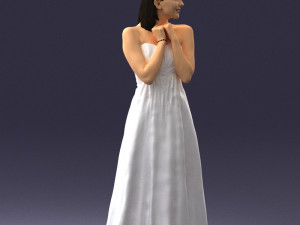 bride in white dress 0388 3d print ready 3D प्रिंट मॉडल