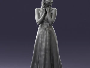 bride in white dress 0388 3d print ready 3D Print Model