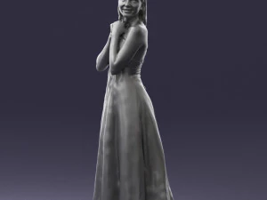 bride in white dress 0388 3d print ready 3D Print Model