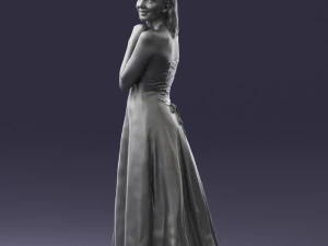 bride in white dress 0388 3d print ready 3D Print Model
