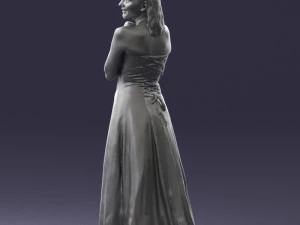 bride in white dress 0388 3d print ready 3D Print Model