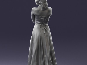 bride in white dress 0388 3d print ready 3D प्रिंट मॉडल