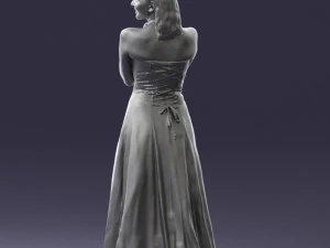 bride in white dress 0388 3d print ready 3D Print Model