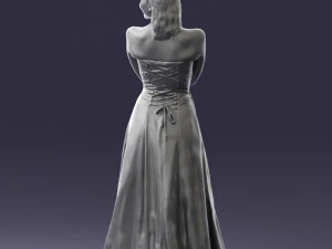 bride in white dress 0388 3d print ready 3D Print Model