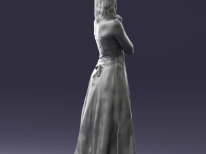 bride in white dress 0388 3d print ready 3D Print Model