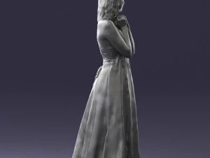 bride in white dress 0388 3d print ready 3D Print Model